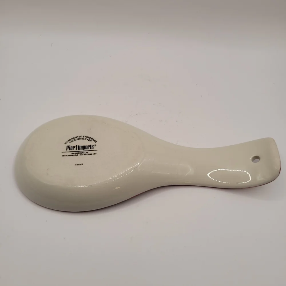Pier 1 Imports Floral Ceramic Spoon Rest